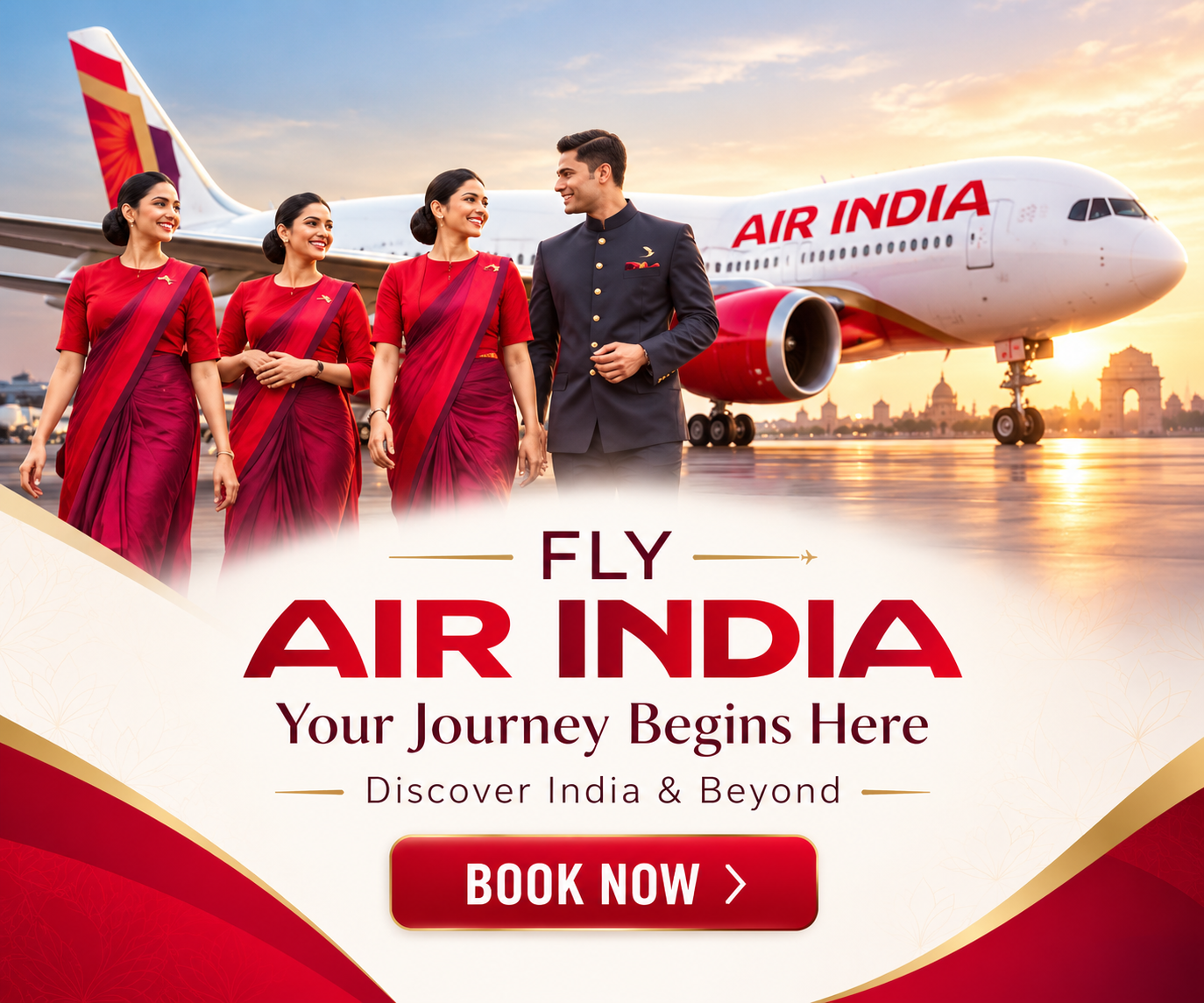 Fly Air India — Your journey begins here. Discover India & beyond. Book now.