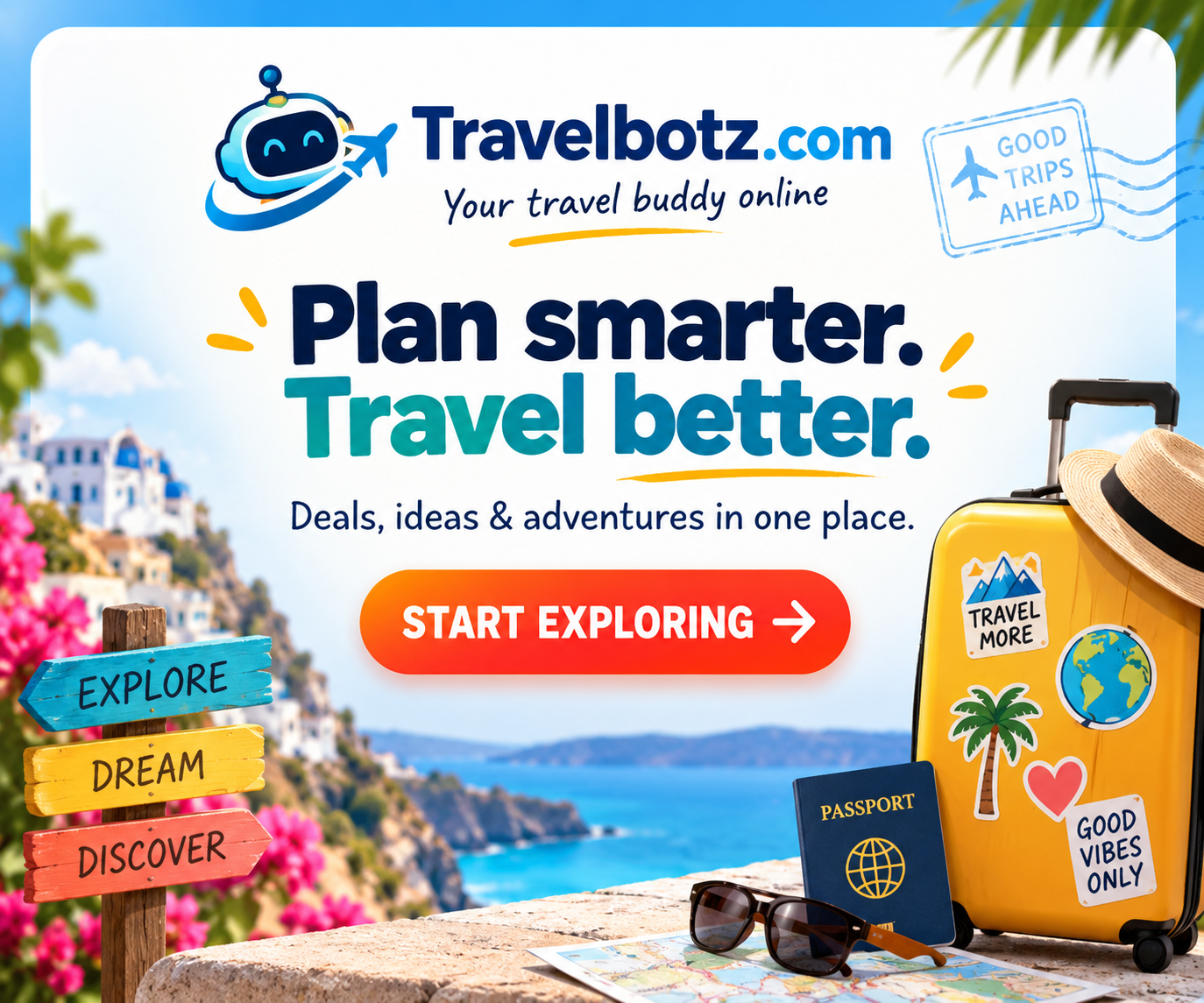 Travelbotz.com — your travel buddy online. Plan smarter, travel better.