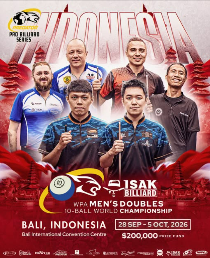 Official poster — WPA Men's Doubles 10-Ball World Championship